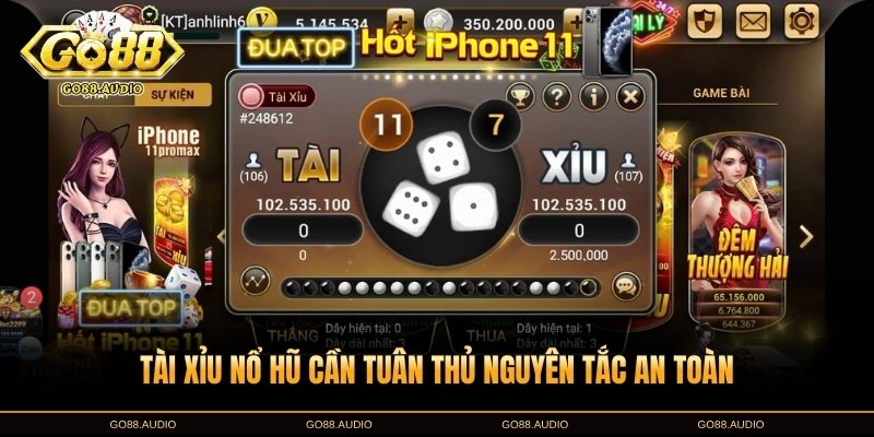 Lưu ý khi tham gia tài xỉu nổ hũ GO88